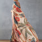 Rajwada Multi Georgette Floral Printed Saree With Unstitched Blouse For Women