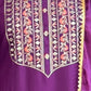 Rajwada Purple Rayon Embroidered Stitched Kurta Set For Women