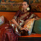 Rajwada Brown Silk Blend Woven Saree With Unstitched Blouse for Women