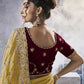 Rajwada Yellow Georgette Embellished Elegant Saree For Women