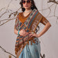 Rajwada Multicolor Linen Cotton Printed Saree For Women