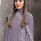 Rajwada Mauve Georgette Embroidered Semi-Stitched Kurta Set For Women