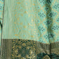 Rajwada Pista Green Silk Blend Embellished Saree For Women