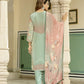 Rajwada Sky Blue Silk Blend Printed Stitched Kurta Set For Women