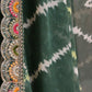 Rajwada Green Printed Georgette Saree With Unstitched Blouse For Women