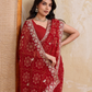 Rajwada Red Georgette Printed Saree For Women