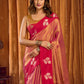 Rajwada Mauve And Pink Silk Blend Solid Saree For Women