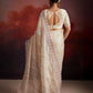 Rajwada Cream Soft Net Embellished Saree For Women