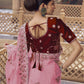 Rajwada Pink Georgette Embellished Elegant Saree For Women