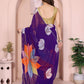 Rajwada Purple Georgette Printed Saree For Women