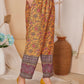 Rajwada Mustard Rayon Printed Semi-Stitched Co-Ord Set For Women