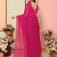 Rajwada Pink Georgette Embellished Saree For Women