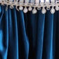 Rajwada Blue Velvet Solid Kurta Set For Women
