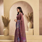 Rajwada Dusty mauve Cotton Linen Zari Work Saree For Women