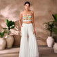 Rajwada White Georgette Embellished Stitched Co-Ord Set For Women