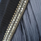 Grey Silk Blend Embellished Saree