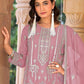 Rajwada Pink Organza Embroidered Semi-Sitched Kurta Set For Women