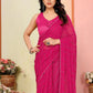 Rajwada Pink Georgette Embellished Saree For Women