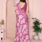 Rajwada Pink Georgette Floral Print Saree For Women