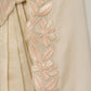 Rajwada Beige Georgette Embellished Solid Saree For Women