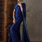 Rajwada Blue Silk Blend Printed Elegant Saree For Women