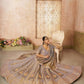 Rajwada Lavender Tissue Embroidered Semi-Stitched Lehenga For Women