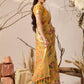 Rajwada Yellow Linen Cotton Printed Saree For Women