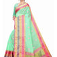 Rajwada Light Green Silk Blend Embellished Saree For Women