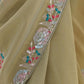 Rajwada Light Green Net Sequins Embroidered Saree With Unstitched Blouse For Women