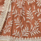 Rajwada Light Brown Net Embroidered Semi-Stitched lehenga For Women