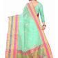 Rajwada Light Green Silk Blend Embellished Saree For Women