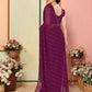 Rajwada Purple Georgette Embellished Saree For Women