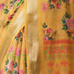 Rajwada Yellow Linen Cotton Printed Saree For Women