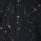 Rajwada Black Viscose Silk Sequins Stitched Kurta For Men
