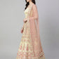 Light Yellow Silk Blend Embellished Lehenga