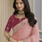 Rajwada Pink Georgette Embroidered Elegant Saree For Women