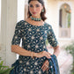 Rajwada Teal Green Georgette Embroidered Kurta Set For Women