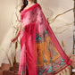 Rajwada Pink Georgette Printed Saree For Women