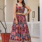 Rajwada Multicolor Georgette  Digital Printed With Sequins Work Stitched lehenga For Women