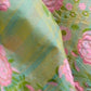 Rajwada Green Silk Blend Woven Saree With Unstitched Blouse For Women