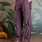 Rajwada Purple Viscose Silk Embroidered Stitched Kurta Set For Men