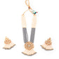 Rajwada Women Exclusive Grey Beaded Long Necklace Set