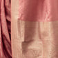 Rajwada Pink Silk Blend Woven Saree With Unstitched Blouse For Women