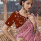 Rajwada Pink Georgette Embellished Elegant Saree For Women