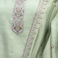 Rajwada Light Green Silk Blend Embroidered Stitched Kurta Set For Women
