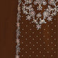 Rajwada Brown Georgette  Embroidered Semi-Stitched Kurta Set For Women