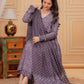 Rajwada Mauve Rayon Printed Stitched Kurta Set For Women