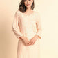 Rajwada Peach Rayon Embroidered Kurti For Women