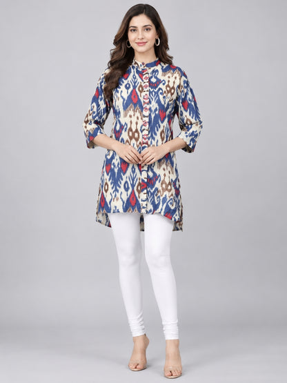 Multicolor Cotton Blend Printed Kurta
