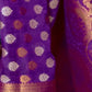 Rajwada Purple Silk Blend Woven Saree With Unstitched Blouse for Women